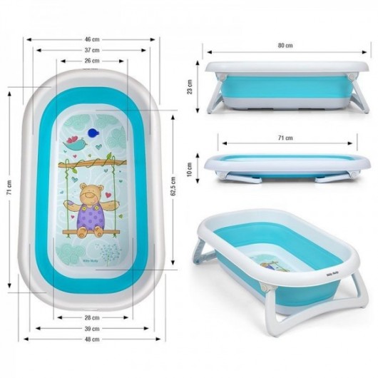 Baignoire pliante Milly Mally Aqua Blue