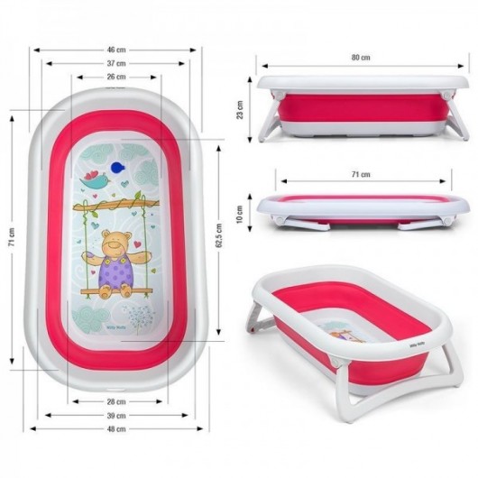 Baignoire pliante Milly Mally Aqua Pink