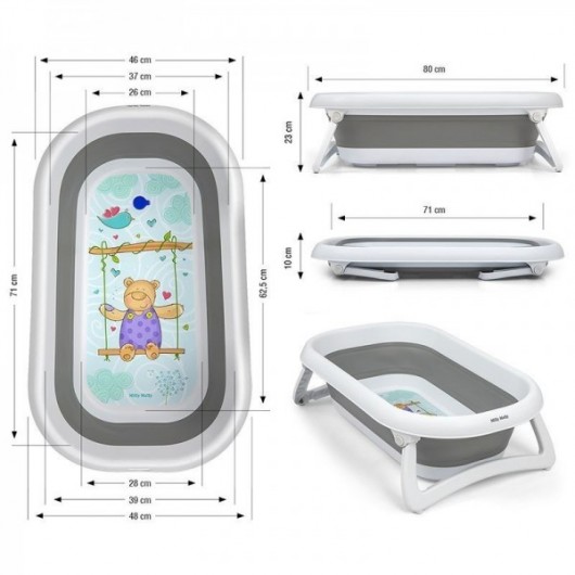 Baignoire pliante Milly Mally Aqua Grey