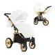 Poussette combinée Mommy - Nacelle Glossy White - Châssis Gold
