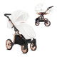 Poussette combinée Mommy - Nacelle Glossy White - Châssis Rose Gold