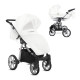 Poussette combinée Mommy - Nacelle Glossy White - Châssis Silver