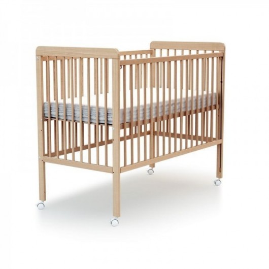 Lit bébé coulissant AT4 Essentiel Hêtre verni 60 x 120