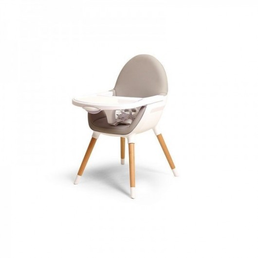 Chaise haute Webaby Blanc et Gris