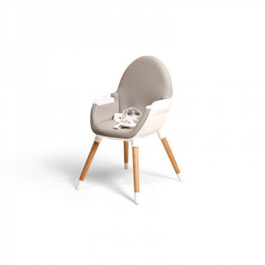 Chaise haute Webaby Blanc et Gris