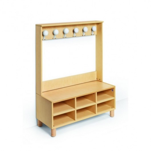 Banc vestiaire 6 casiers bas
