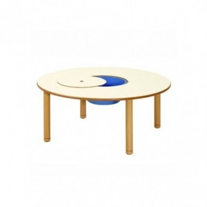 Table de manipulation avec couvercle