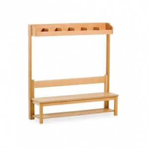 Banc vestiaire 6 casiers et tablette