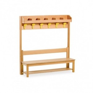Banc vestiaire 6 casiers