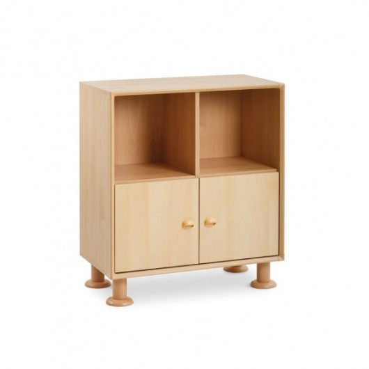Meuble hauteur 87 cm avec 4 cases et 2  portes