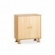 Meuble hauteur 87 cm - Coloris Hetre - 2 étagères et 2 portes