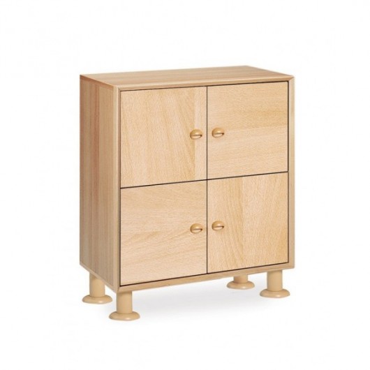 Meuble hauteur 87 cm avec 4 cases et 4 portes