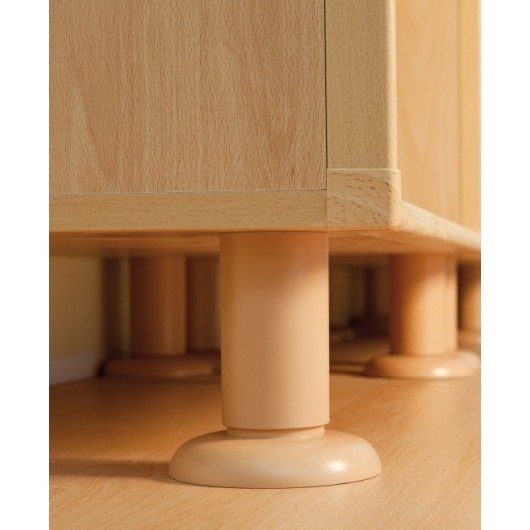 Meuble hauteur 87 cm - Coloris Hetre - 4 cases et 4 portes