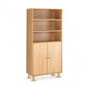 Armoire hauteur 162 cm avec 2 étagères et portes