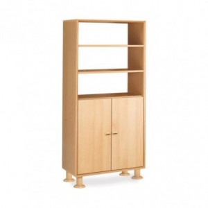 Armoire hauteur 162 cm avec 2 étagères et portes