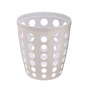 Corbeille à papier - plastique ajouré blanc
