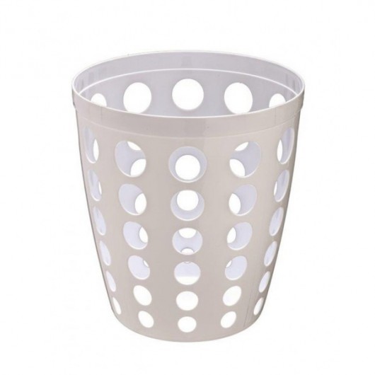 Corbeille à papier - plastique ajouré blanc
