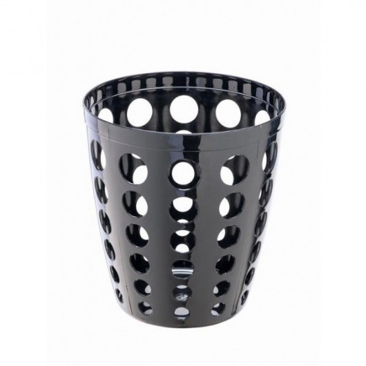 Corbeille à papier - plastique ajouré blanc