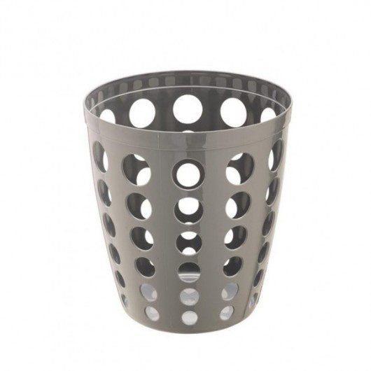 Corbeille à papier - plastique ajouré blanc