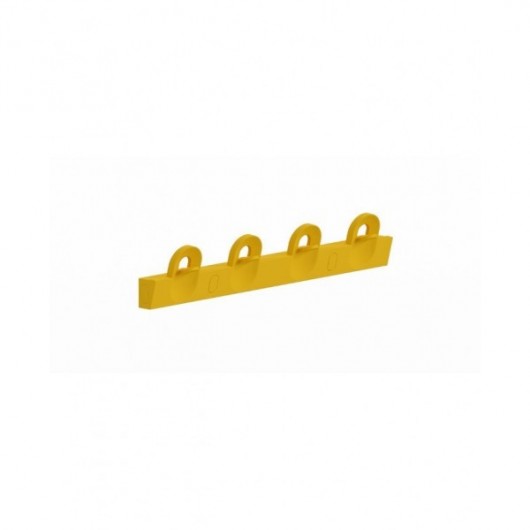 Lisse de 4 pateres double cadi - moutarde