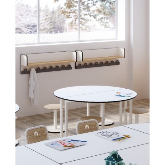 Lisse pateres + etagere cadi-plus  - graphite