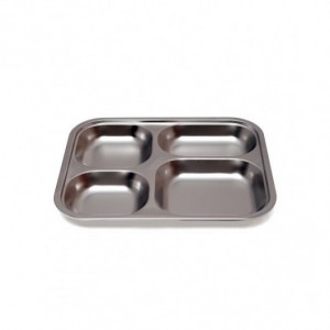Plateau 4 compartiments inox