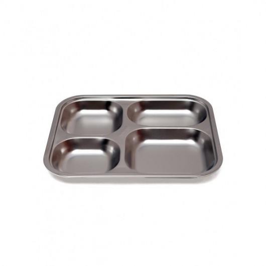 Plateau 4 compartiments inox