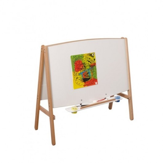 Chevalet double face avec tableau blanc