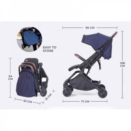Poussette compacte Lidoo One Bleue
