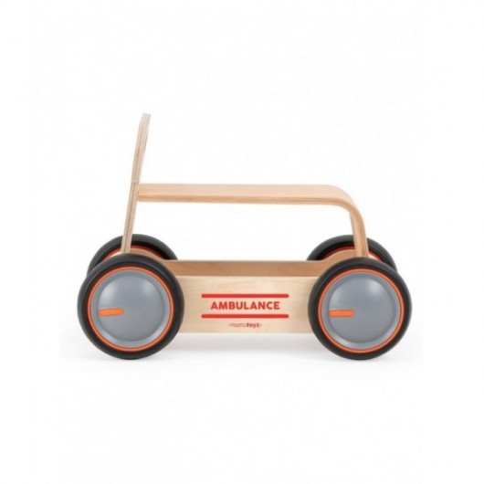 Drive Me Wood Ambulance Mamatoyz - Naturel