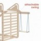 Balancoire + tableau + table pour lit Montessori Mamatoyz - Naturel