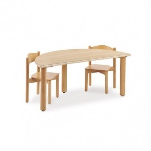 Table demi-ronde 130 x 65 cm