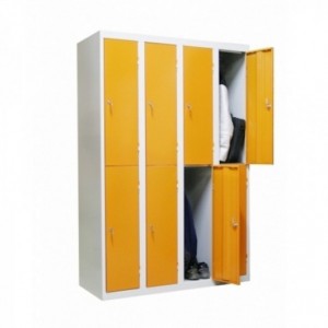Vestiaire monobloc 4x colones - 2 cases