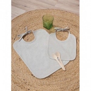 BAVOIR IMPERMEABLE LACETTES 22 X 25 cm - Gris