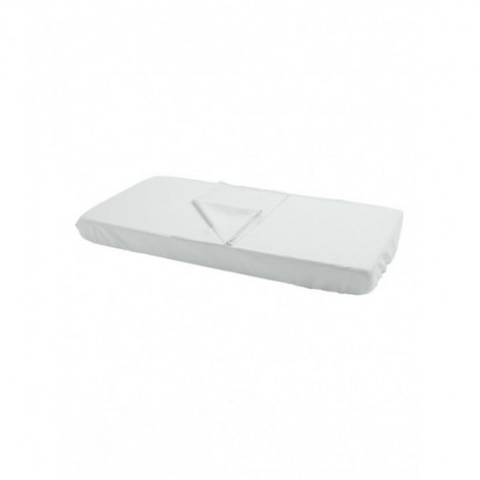 COMBI DRAP MATELAS 100% COTON 50 X 100 - Blanc