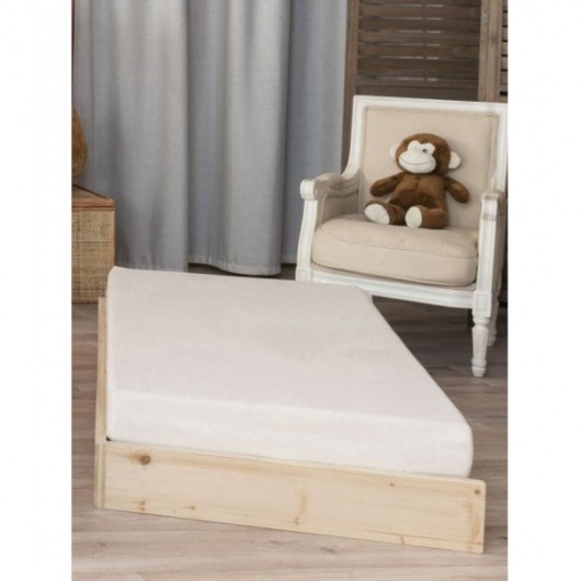 DRAP HOUSSE BIO EPONGE STRETCH 60 X 120 - Naturel