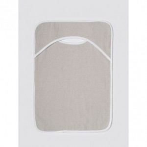 LOT DE 10 Bavoirs encolure américaine 35 X 50 - Gris perle