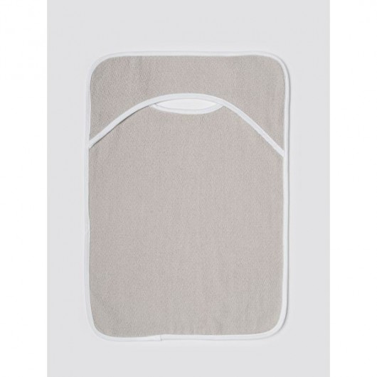 LOT DE 10 Bavoirs encolure américaine 35 X 50 - Gris perle