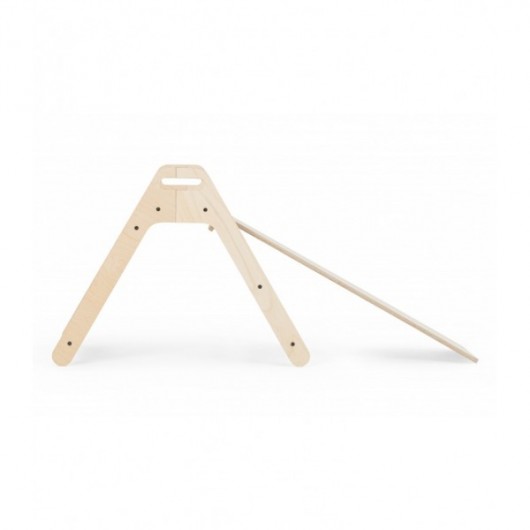 Piky set triangle pikler + toboggan / escalade - Naturel