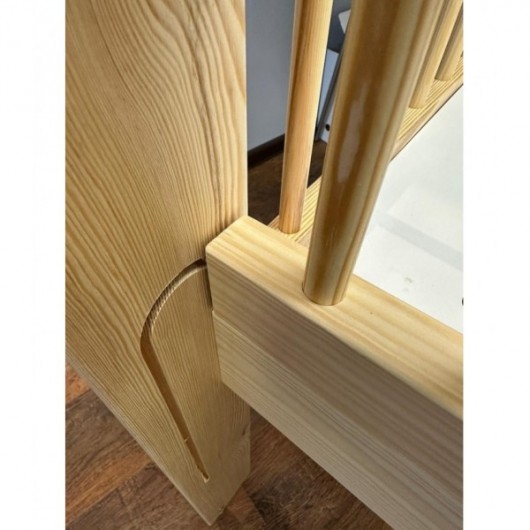 Lit crèche à barreaux surélevé - 100 x 50 cm 