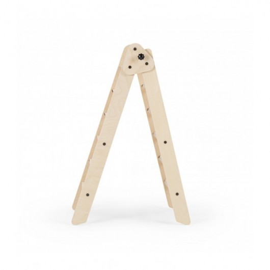 Pikko set triangle pliable pikler + toboggan/escalade - Naturel