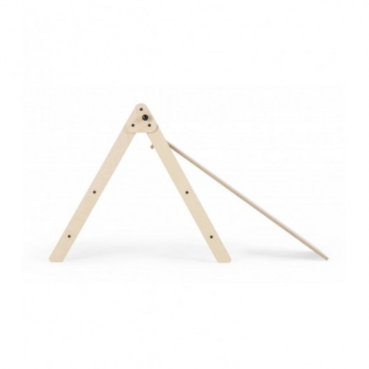 Pikko set triangle pliable pikler + toboggan/escalade - Naturel