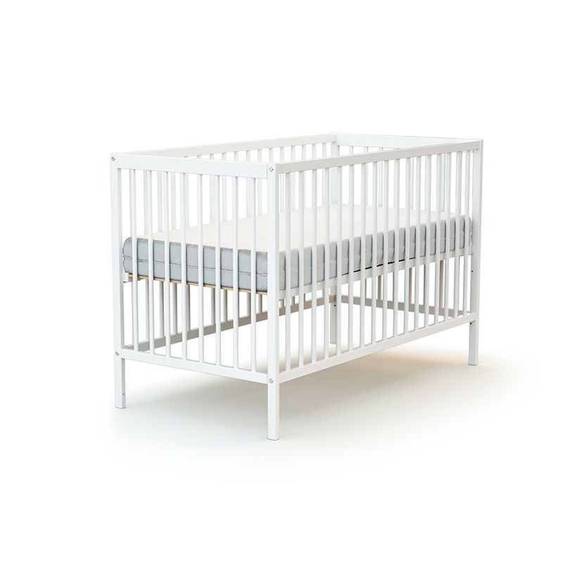 Lit bébé coulissant 60x120 confort – blanc
