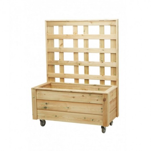 JARDINIÈRE MOBILE AVEC TREILLIS