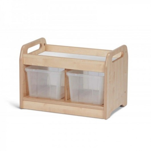 Rangement 2 colonnes avec miroir et 2 bacs