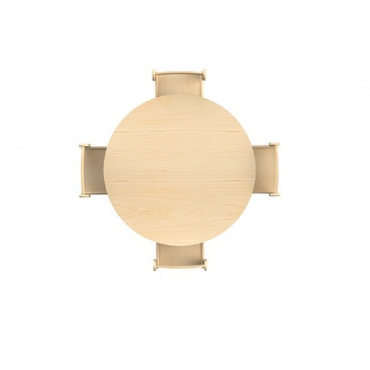 TABLE CIRCULAIRE MOYENNE (D900) RÉGLABLE EN HAUTEUR