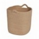 LOT DE 6 PANIERS EN CORDE NATURELLE - GRAND MODÈLE