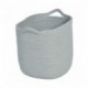LOT DE 6 PANIERS EN CORDE GRIS CLAIR - GRAND MODÈLE
