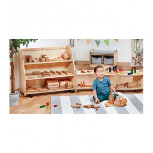 ÉTAGÈRE MOBILE À PLUSIEURS NIVEAUX AVEC DOS MIROIR