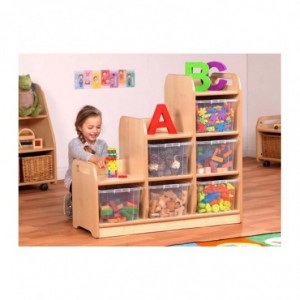 RANGEMENT 3 HAUTEUR (DROITE) AVEC 6 BACS TRANSPARENTS